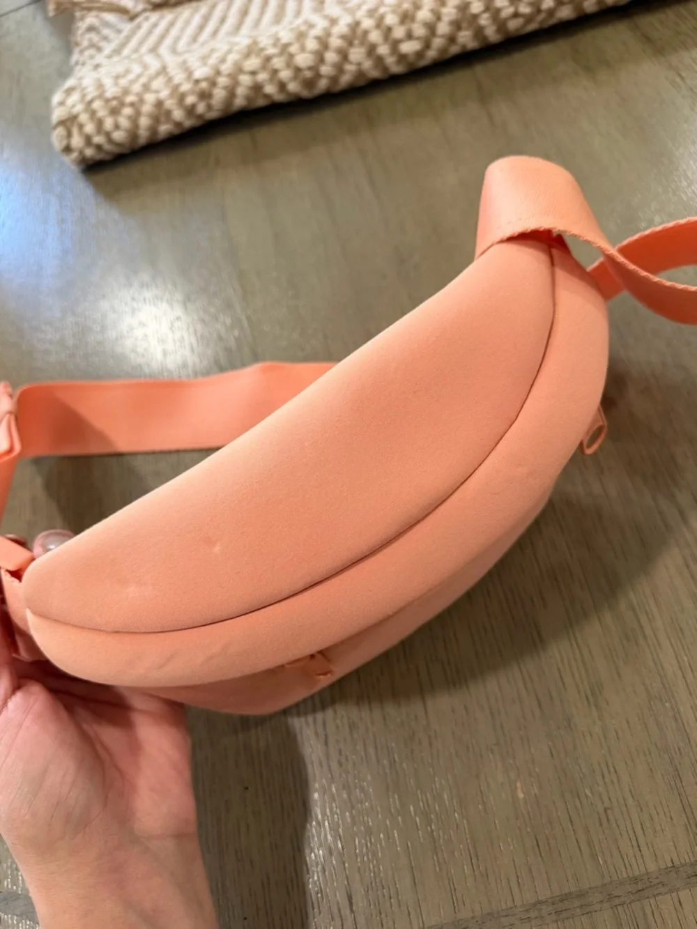 Dagne Dover ACE NEOPRENE FANNY PACK Orange EUC Adjustable Strap Waist Belt - Picture 10 of 11